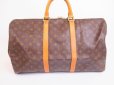 Photo2: LOUIS VUITTON Monogram Leather Brown Duffle&Gym Bag Keepall 50 #4907 (2)