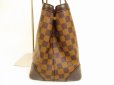 Photo3: LOUIS VUITTON Damier Leather Brown Tote Bag Purse Hampstead PM #4910