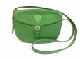 Photo1: LOUIS VUITTON Epi Leather Green Messenger&Cross-body Bag Jeune Fille #4919 (1)