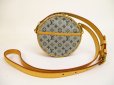 Photo1: LOUIS VUITTON Monogram Mini Canvas Blue Cross-body Bag Jeanne PM #4919 (1)