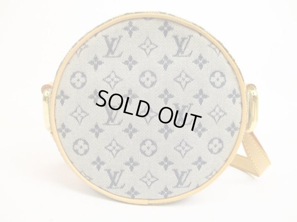 Photo2: LOUIS VUITTON Monogram Mini Canvas Blue Cross-body Bag Jeanne PM #4919