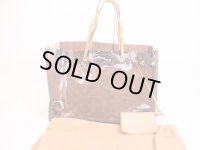 LOUIS VUITTON Monogram Brown Vinyl Tote&Shoppers Bag Cabas Cruise #4921