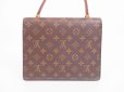 Photo2: LOUIS VUITTON Monogram Leather Brown Hand Bag Purse Malesherbes #4937 (2)