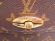 Photo9: LOUIS VUITTON Monogram Leather Brown Hand Bag Purse Malesherbes #4937