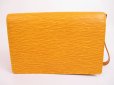 Photo2: LOUIS VUITTON Epi Leather Yellow Clutch Bag Sellier Dragonne #4941 (2)