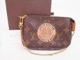 Photo1: LOUIS VUITTON Monogram Leather Brown T&B Accessories Chain Pouch #4943 (1)