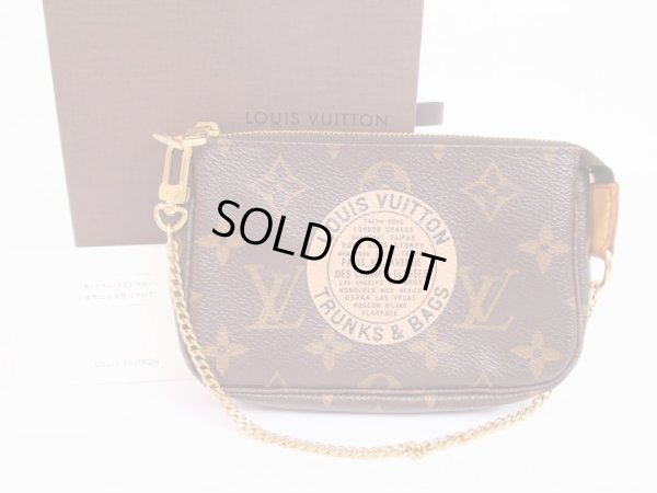 Photo1: LOUIS VUITTON Monogram Leather Brown T&B Accessories Chain Pouch #4943