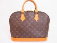 Photo2: LOUIS VUITTON Monogram Leather Brown Hand Bag Purse Alma #4956 (2)