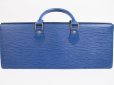 Photo2: LOUIS VUITTON Epi Leather Blue Hand Bag Purse Sac Triangle #4967 (2)