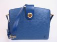 Photo1: LOUIS VUITTON Epi Leather Blue Messenger&Cross-body Bag Capucines #4975 (1)