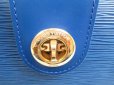 Photo9: LOUIS VUITTON Epi Leather Blue Messenger&Cross-body Bag Capucines #4975