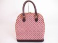 Photo1: LOUIS VUITTON Monogram Mini Canvas Red Hand Bag Purse Alma Haut #4976 (1)