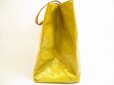 Photo3: LOUIS VUITTON Vernis Beige Patent Leather Hand Bag Purse Reade GM #4984