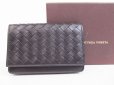 Photo1: BOTTEGA VENETA Intrecciato Black Leather Business Card Case #4987 (1)
