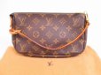 Photo1: LOUIS VUITTON Monogram Leather Brown Accessories Pouch Pochette #4988 (1)