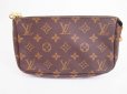 Photo2: LOUIS VUITTON Monogram Leather Brown Accessories Pouch Pochette #4988 (2)