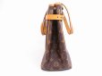 Photo3: LOUIS VUITTON Monogram Leather Brown Tote Bag Batignolles Vertical #4989