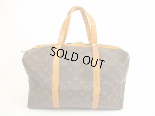 Photo1: LOUIS VUITTON Monogram Leather Brown Duffle&Gym Bag Sac Souple 35 #4991