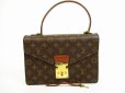 Photo1: LOUIS VUITTON Monogram Leather Brown Hand Bag Purse Concorde #4992 (1)