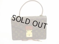 LOUIS VUITTON Monogram Leather Brown Hand Bag Purse Concorde #4992