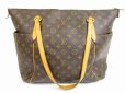 Photo1: LOUIS VUITTON Monogram Leather Brown Tote&Shoppers Bag Totally GM #5011 (1)