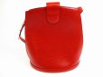 Photo2: LOUIS VUITTON Epi Leather Red Shoulder Bag Cross-body Bag Cluny #5013 (2)