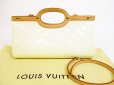 Photo1: LOUIS VUITTON Vernis Patent Leather Ivory Hand Bag Roxbury Drive 2Way #5016 (1)