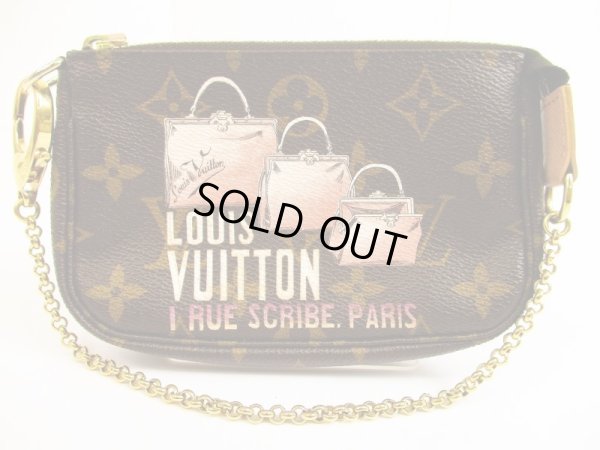 Photo1: LOUIS VUITTON Monogram Leather Brown Mini Accessories Chain Pouch #5029