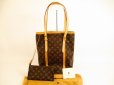 Photo1: LOUIS VUITTON Monogram Leather Brown Tote Bag Bucket GM w/Pouch #5037 (1)