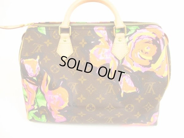 Photo2: LOUIS VUITTON 2009 Limited Monogram Rose Leather Brown Hand Bag Speedy30 #4526