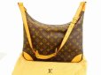 Photo1: LOUIS VUITTON Monogram Leather Brown Shoulder Bag Purse Boulogne 35 #5040 (1)