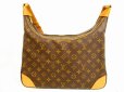 Photo2: LOUIS VUITTON Monogram Leather Brown Shoulder Bag Purse Boulogne 35 #5040 (2)