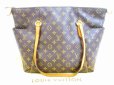 Photo1: LOUIS VUITTON Monogram Leather Brown Tote&Shoppers Bag Totally MM #5062 (1)