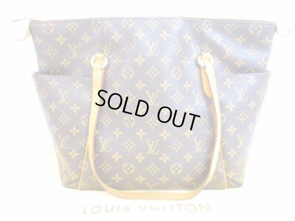 Photo1: LOUIS VUITTON Monogram Leather Brown Tote&Shoppers Bag Totally MM #5062