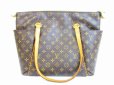 Photo2: LOUIS VUITTON Monogram Leather Brown Tote&Shoppers Bag Totally MM #5062 (2)