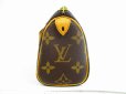 Photo3: LOUIS VUITTON Monogram Leather Brown Hand Bag Pouch Mini Speedy #5063