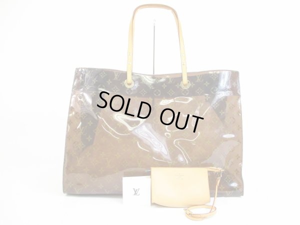 Photo1: LOUIS VUITTON Monogram Brown Vinyl Tote&Shoppers Bag Cabas Cruise #5066