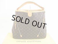 LOUIS VUITTON Monogram Leather Brown Shoulder Bag Hobo Delightful GM #5069