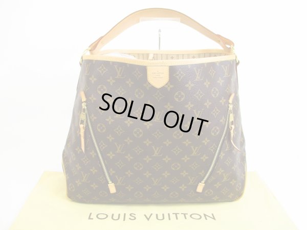 Photo1: LOUIS VUITTON Monogram Leather Brown Shoulder Bag Hobo Delightful GM #5069