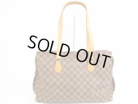LOUIS VUITTON Damier Leather Brown Tote Bag Columbine 100th Limited #5072