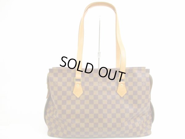 Photo1: LOUIS VUITTON Damier Leather Brown Tote Bag Columbine 100th Limited #5072