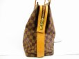 Photo3: LOUIS VUITTON Damier Leather Brown Tote Bag Columbine 100th Limited #5072