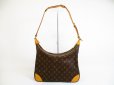 Photo2: LOUIS VUITTON Monogram Leather Brown Shoulder Bag Purse Boulogne 35 #5075 (2)