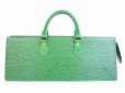 Photo1: LOUIS VUITTON Epi Leather Green Hand Bag Purse Sac Triangle #5080 (1)