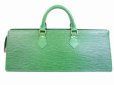 Photo2: LOUIS VUITTON Epi Leather Green Hand Bag Purse Sac Triangle #5080 (2)