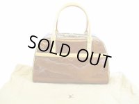 LOUIS VUITTON Vernis Patnet Leather Brown Hand Bag Bostn Bag Tompkins Sqare #5083