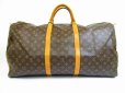 Photo2: LOUIS VUITTON Monogram Leather Brown Duffle&Gym Bag Keepall 60 #5099 (2)