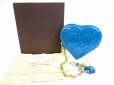 Photo1: LOUIS VUITTON Vernis Patent Leather Blue Heart Coin Case Purse #5102 (1)