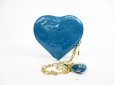 Photo2: LOUIS VUITTON Vernis Patent Leather Blue Heart Coin Case Purse #5102 (2)