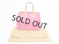 LOUIS VUITTON Vernis Fuchsia Pink Patent Leather Hand Bag Reade PM #5104